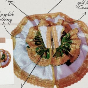 Harit Shringar – White & Green Krishna Ji Posak with Pagdi)